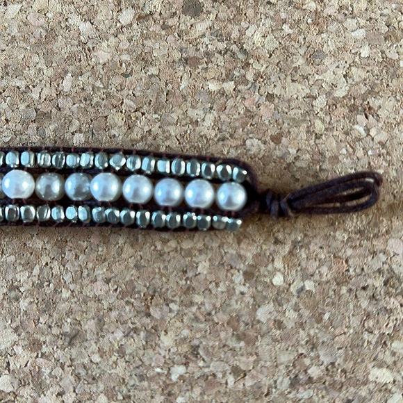 Leather Beaded Bracelet 7.5 inches - Picture 5 of 9